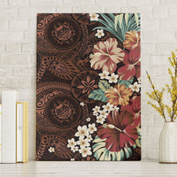 Kanoa Hawai'i Hibiscus Canvas Wall Art Polynesian Tribal Tattoo Pattern Floral Elements