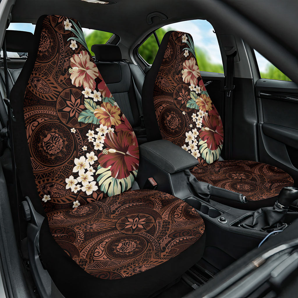 Kanoa Hawai'i Hibiscus Car Seat Cover Polynesian Tribal Tattoo Pattern Floral Elements