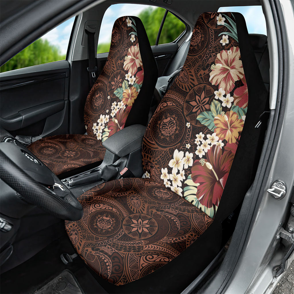 Kanoa Hawai'i Hibiscus Car Seat Cover Polynesian Tribal Tattoo Pattern Floral Elements