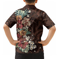 Kanoa Hawai'i Hibiscus Hawaiian Shirt Polynesian Tribal Tattoo Pattern Floral Elements