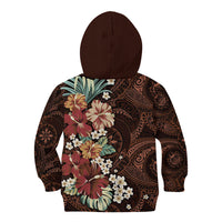 Kanoa Hawai'i Hibiscus Kid Hoodie Polynesian Tribal Tattoo Pattern Floral Elements