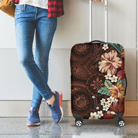 Kanoa Hawai'i Hibiscus Luggage Cover Polynesian Tribal Tattoo Pattern Floral Elements