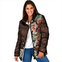 Kanoa Hawai'i Hibiscus Padded Jacket Polynesian Tribal Tattoo Pattern Floral Elements