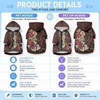 Kanoa Hawai'i Hibiscus Pet Hoodie Polynesian Tribal Tattoo Pattern Floral Elements LT9 - Polynesian Pride