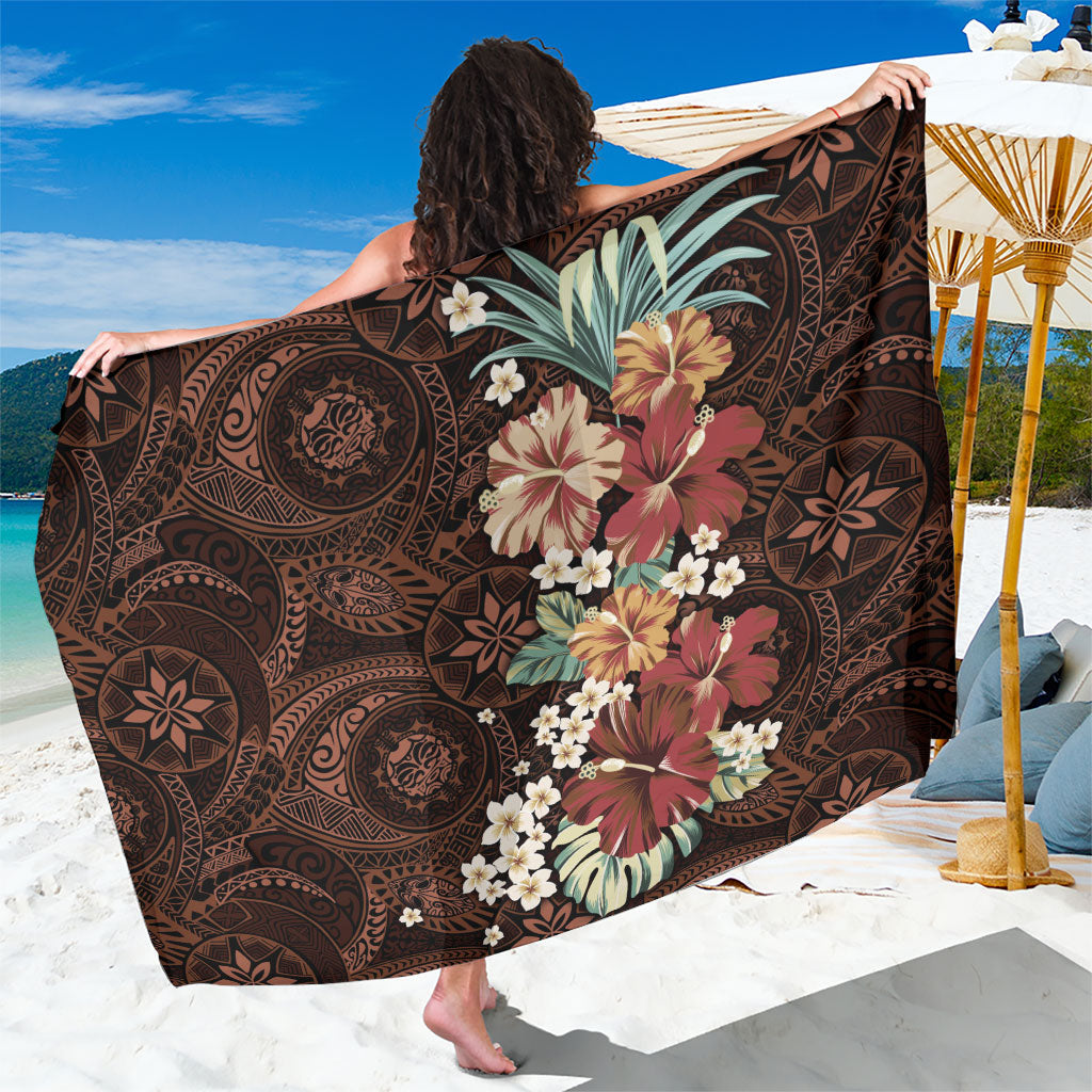 Kanoa Hawai'i Hibiscus Sarong Polynesian Tribal Tattoo Pattern Floral Elements