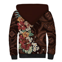 Kanoa Hawai'i Hibiscus Sherpa Hoodie Polynesian Tribal Tattoo Pattern Floral Elements