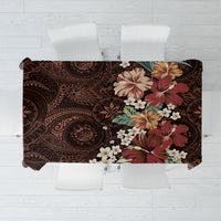 Kanoa Hawai'i Hibiscus Tablecloth Polynesian Tribal Tattoo Pattern Floral Elements