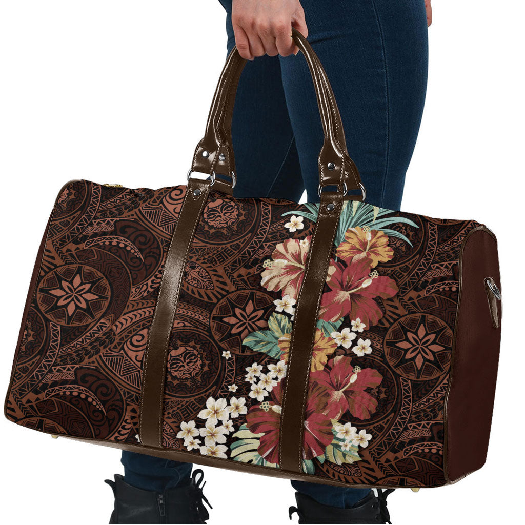 Kanoa Hawai'i Hibiscus Travel Bag Polynesian Tribal Tattoo Pattern Floral Elements