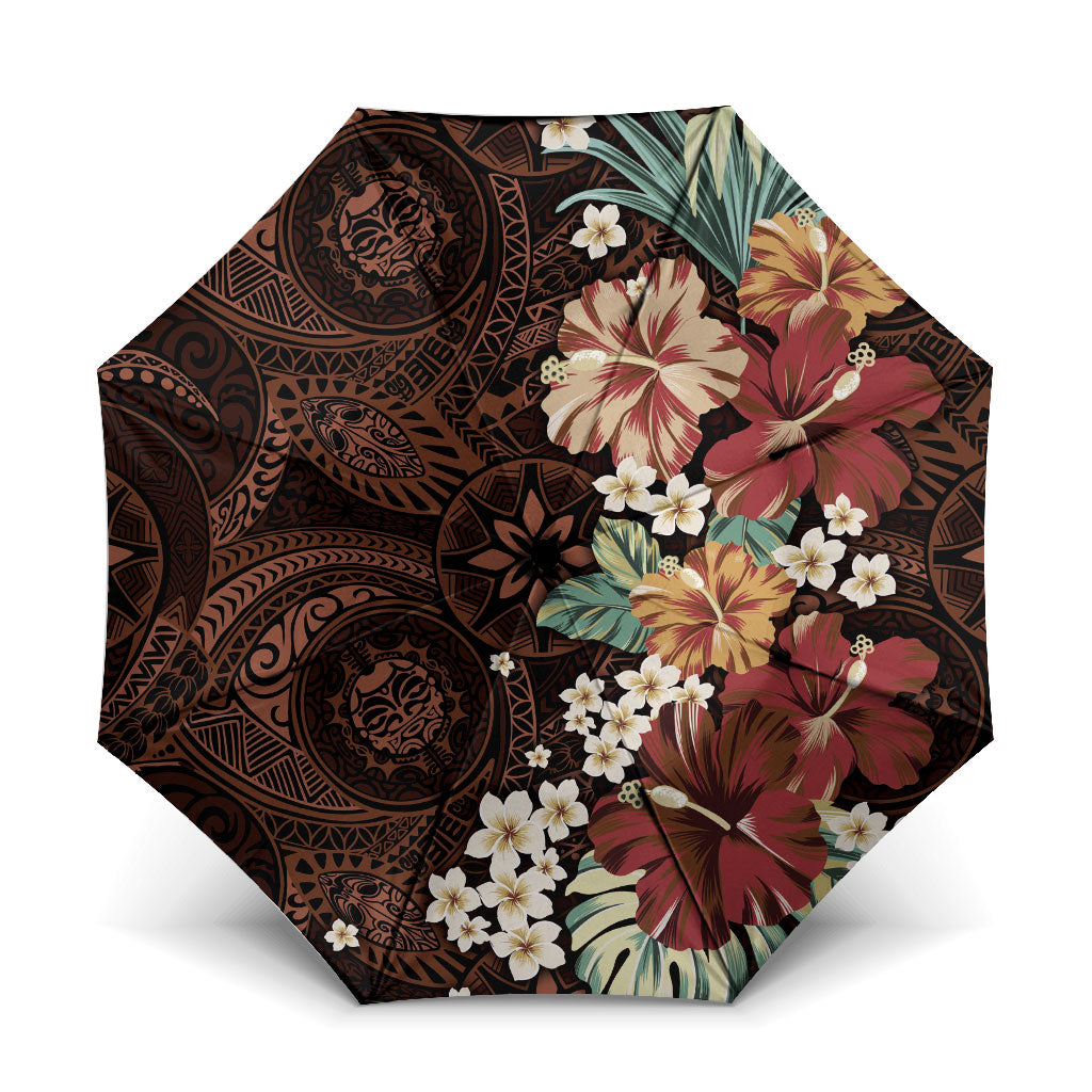 Kanoa Hawai'i Hibiscus Umbrella Polynesian Tribal Tattoo Pattern Floral Elements