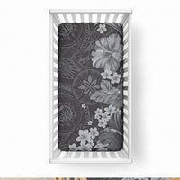 Pauli Hawai'i Hibiscus Baby Bed Cover Polynesian Tribal Tattoo Pattern Floral Elements LT9 28 × 52 in Soft Black - Polynesian Pride