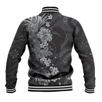 Pauli Hawai'i Hibiscus Baseball Jacket Polynesian Tribal Tattoo Pattern Floral Elements