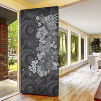 Pauli Hawai'i Hibiscus Door Cover Polynesian Tribal Tattoo Pattern Floral Elements