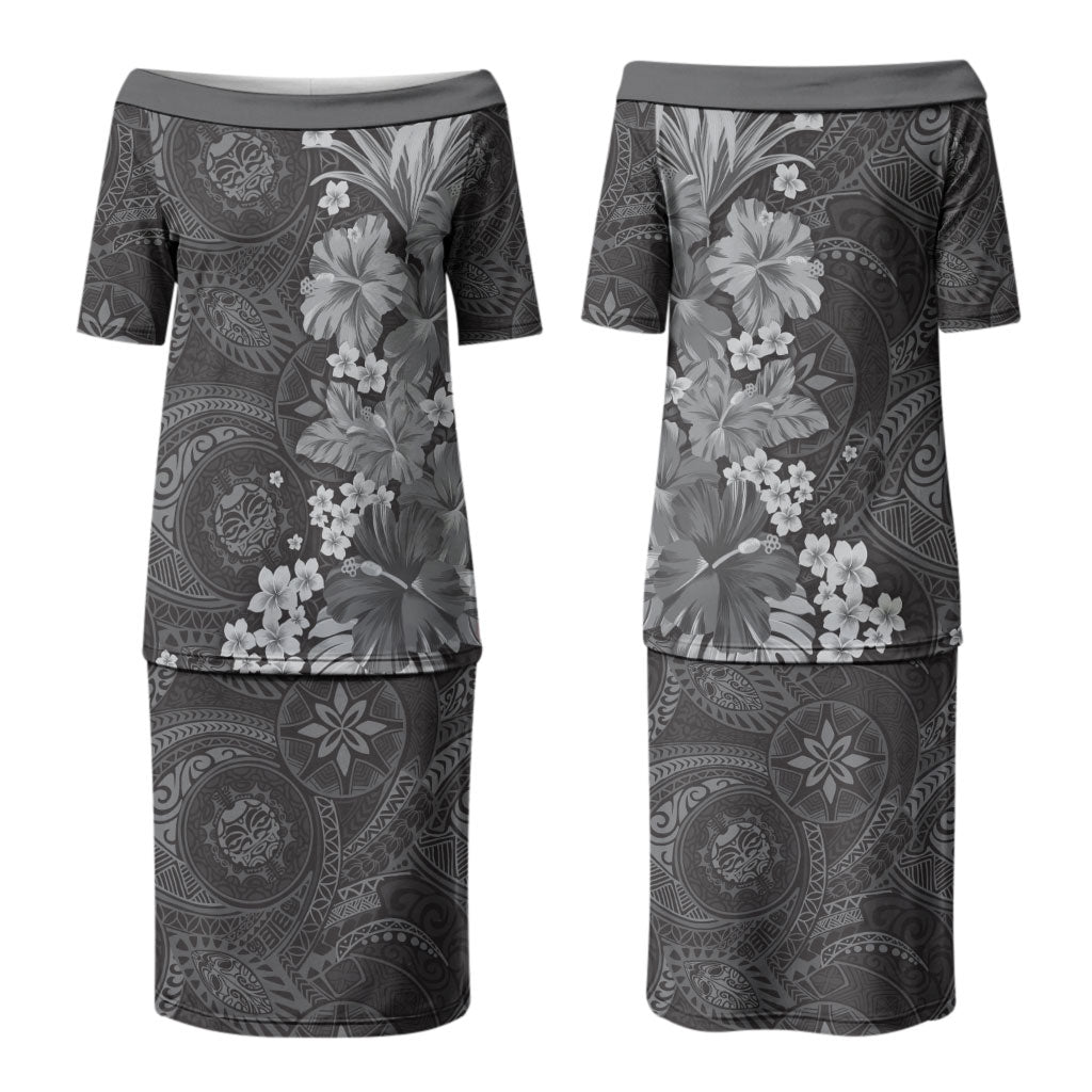 Pauli Hawai'i Hibiscus Family Matching Puletasi and Hawaiian Shirt Polynesian Tribal Tattoo Pattern Floral Elements