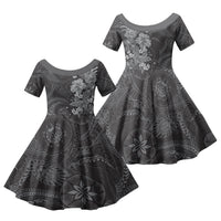 Pauli Hawai'i Hibiscus Family Matching Tank Maxi Dress and Hawaiian Shirt Polynesian Tribal Tattoo Pattern Floral Elements