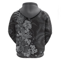 Pauli Hawai'i Hibiscus Hoodie Polynesian Tribal Tattoo Pattern Floral Elements