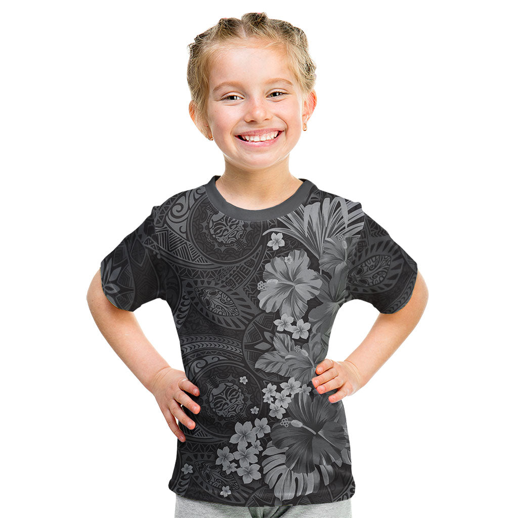 Pauli Hawai'i Hibiscus Kid T Shirt Polynesian Tribal Tattoo Pattern Floral Elements