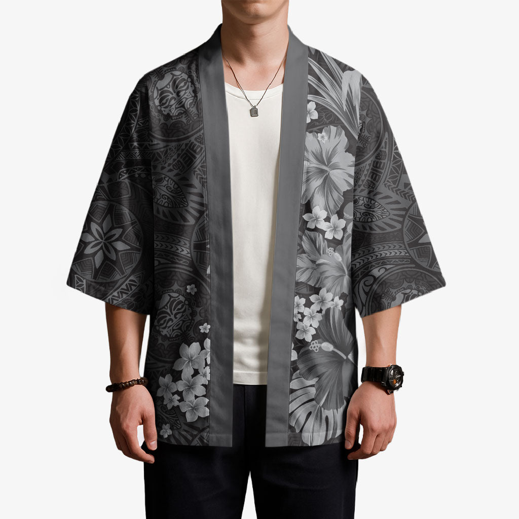 Pauli Hawai'i Hibiscus Kimono Polynesian Tribal Tattoo Pattern Floral Elements