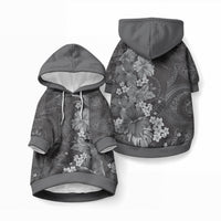 Pauli Hawai'i Hibiscus Pet Hoodie Polynesian Tribal Tattoo Pattern Floral Elements LT9 Pullover Soft Black - Polynesian Pride