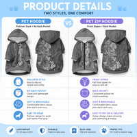 Pauli Hawai'i Hibiscus Pet Hoodie Polynesian Tribal Tattoo Pattern Floral Elements LT9 - Polynesian Pride
