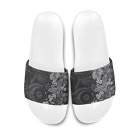 Pauli Hawai'i Hibiscus Slide Sandals Polynesian Tribal Tattoo Pattern Floral Elements