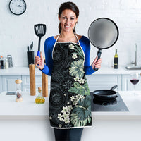 Pauliuli Hawai'i Hibiscus Apron Polynesian Tribal Tattoo Pattern Floral Elements