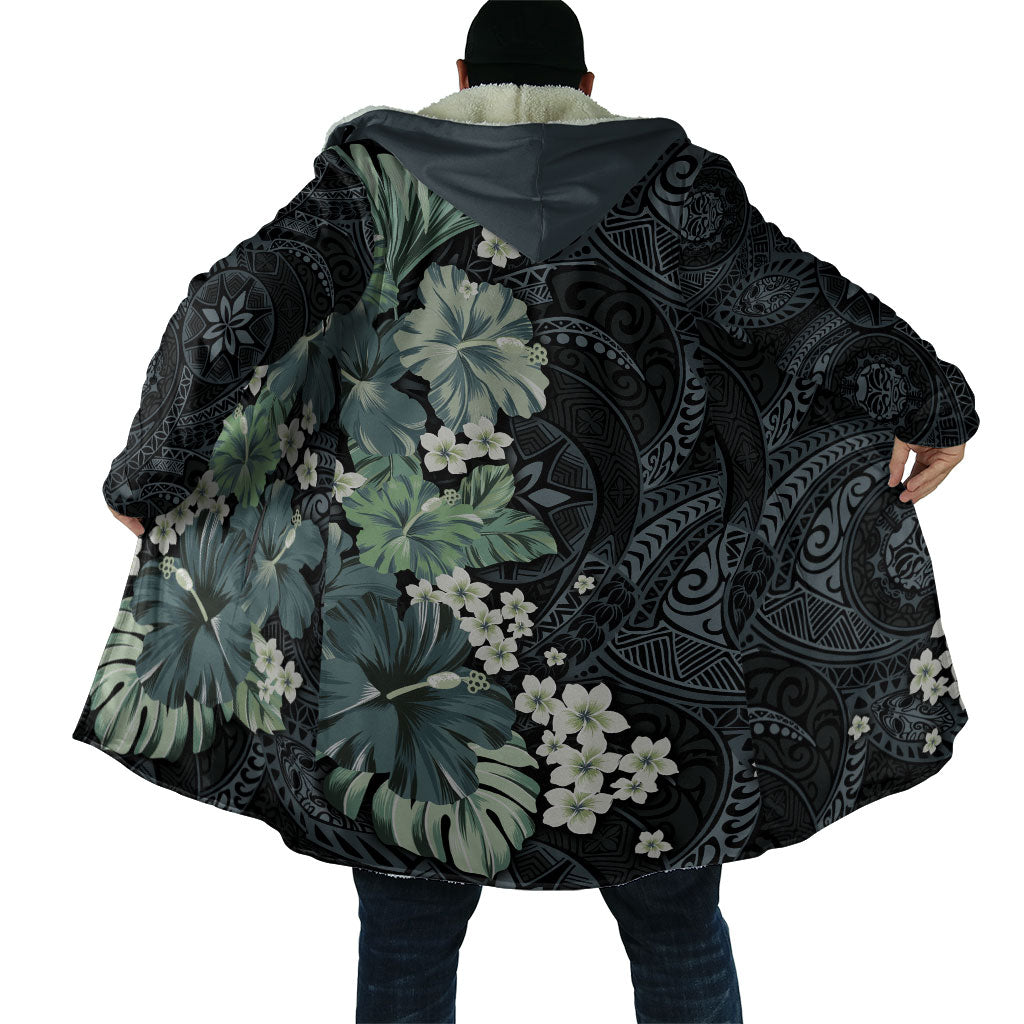 Pauliuli Hawai'i Hibiscus Cloak Polynesian Tribal Tattoo Pattern Floral Elements