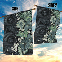 Pauliuli Hawai'i Hibiscus Garden Flag Polynesian Tribal Tattoo Pattern Floral Elements