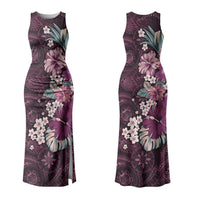 Poni Mama Hawai'i Hibiscus Family Matching Tank Maxi Dress and Hawaiian Shirt Polynesian Tribal Tattoo Pattern Floral Elements