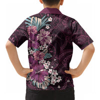 Poni Mama Hawai'i Hibiscus Hawaiian Shirt Polynesian Tribal Tattoo Pattern Floral Elements