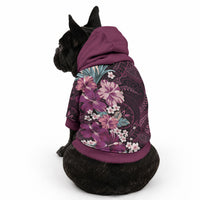 Poni Mama Hawai'i Hibiscus Pet Hoodie Polynesian Tribal Tattoo Pattern Floral Elements LT9 - Polynesian Pride