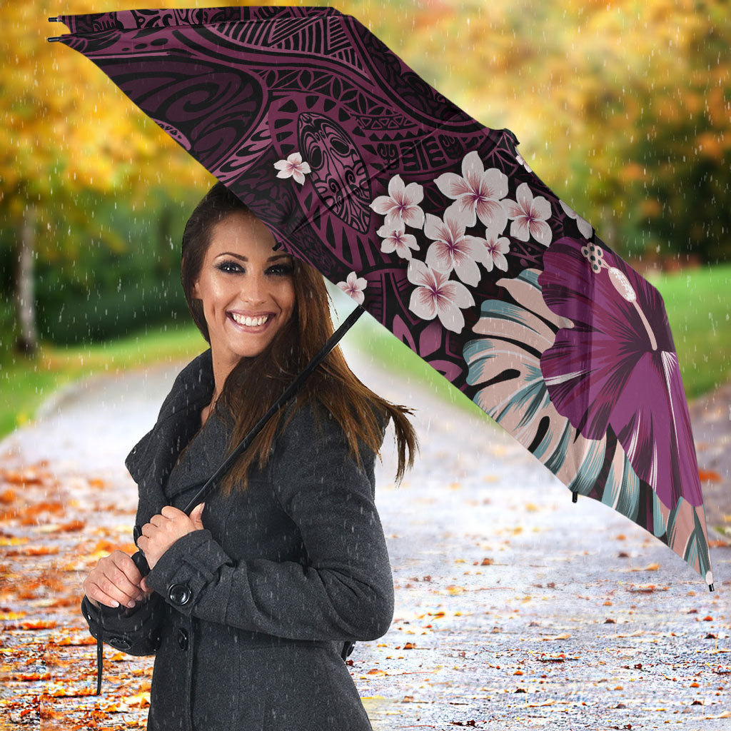 Poni Mama Hawai'i Hibiscus Umbrella Polynesian Tribal Tattoo Pattern Floral Elements