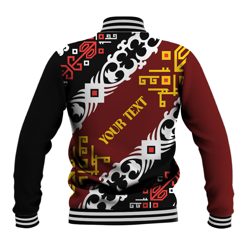 Personalised Papua New Guinea Bird Drum Baseball Jacket Papuan Batik Motif