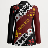 Personalised Papua New Guinea Bird Drum Blazer Papuan Batik Motif