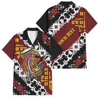 Personalised Papua New Guinea Bird Drum Family Matching Off Shoulder Maxi Dress and Hawaiian Shirt Papuan Batik Motif
