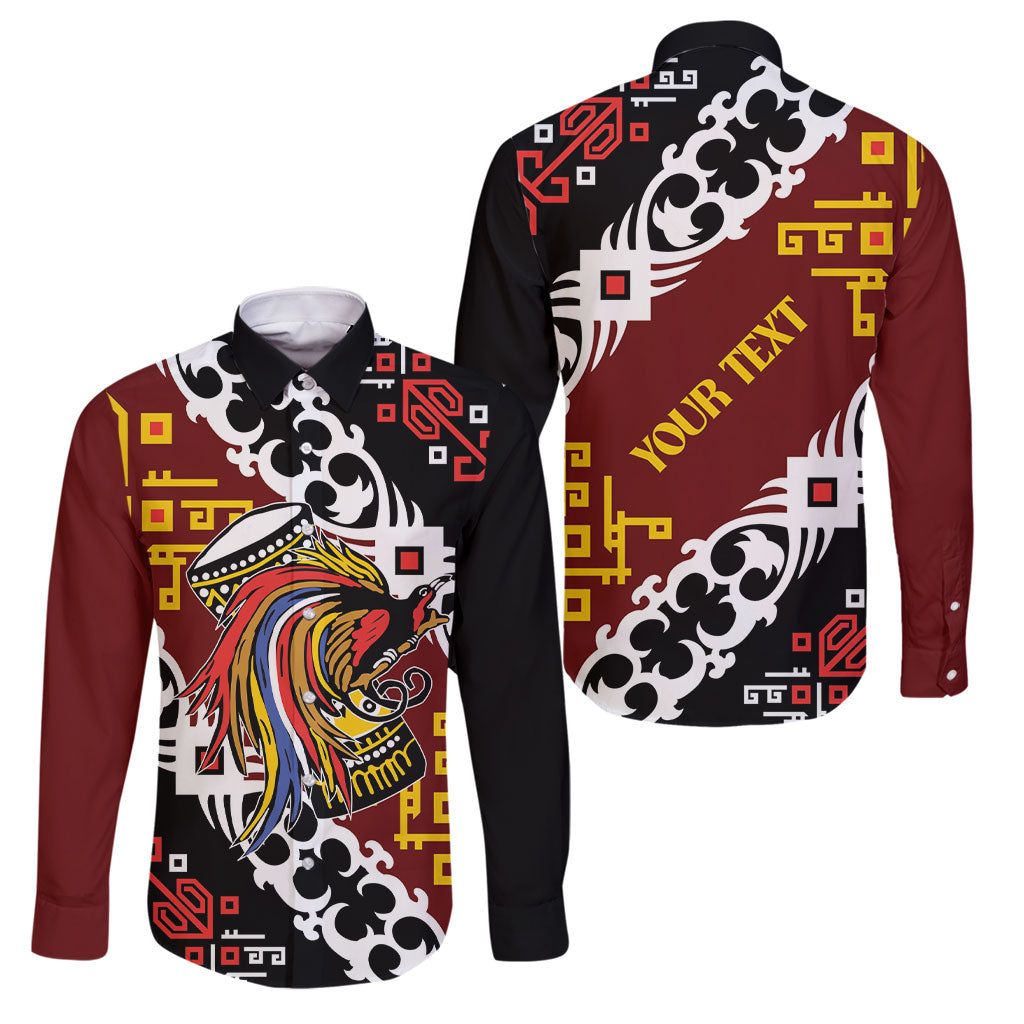 Personalised Papua New Guinea Bird Drum Family Matching Puletasi and Hawaiian Shirt Papuan Batik Motif