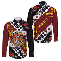 Personalised Papua New Guinea Bird Drum Family Matching Short Sleeve Bodycon Dress and Hawaiian Shirt Papuan Batik Motif