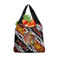 Papua New Guinea Bird Drum Grocery Bag Papuan Batik Motif