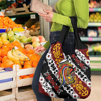 Papua New Guinea Bird Drum Grocery Bag Papuan Batik Motif