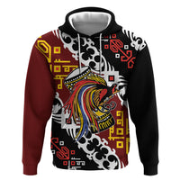 Personalised Papua New Guinea Bird Drum Hoodie Papuan Batik Motif