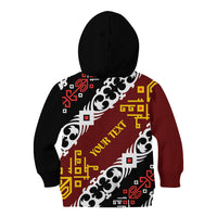 Personalised Papua New Guinea Bird Drum Kid Hoodie Papuan Batik Motif