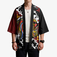 Personalised Papua New Guinea Bird Drum Kimono Papuan Batik Motif
