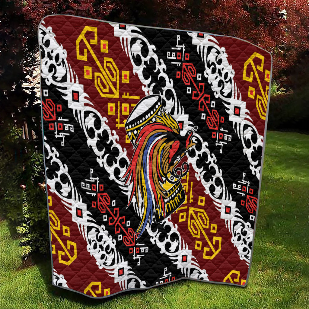 Papua New Guinea Bird Drum Quilt Papuan Batik Motif