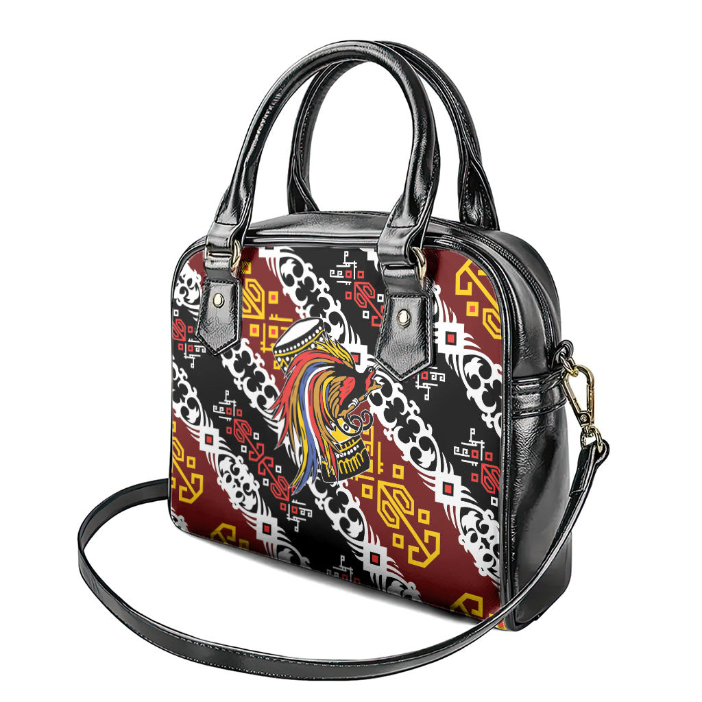 Papua New Guinea Bird Drum Shoulder Handbag Papuan Batik Motif