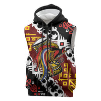Personalised Papua New Guinea Bird Drum Sleeveless Zip Hoodie Papuan Batik Motif