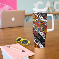 Papua New Guinea Bird Drum Tumbler With Handle Papuan Batik Motif