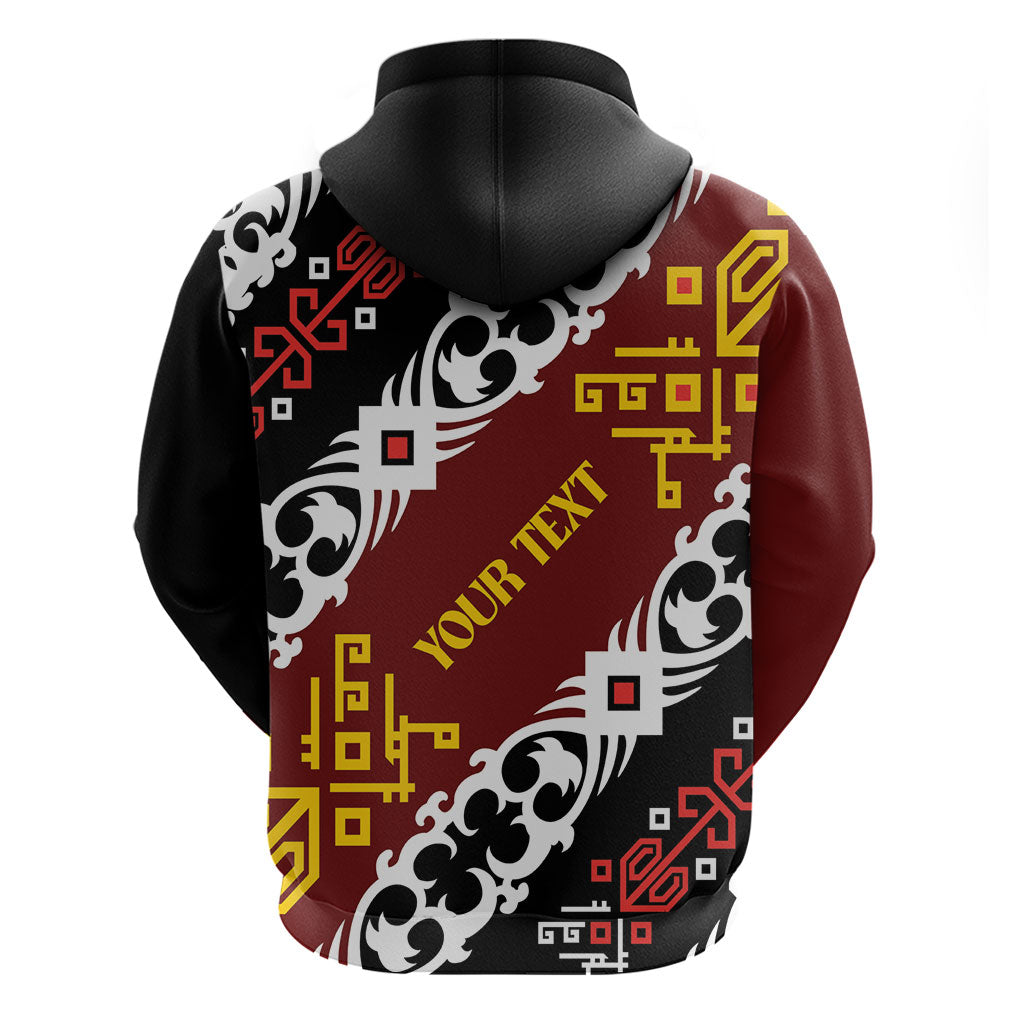 Personalised Papua New Guinea Bird Drum Zip Hoodie Papuan Batik Motif