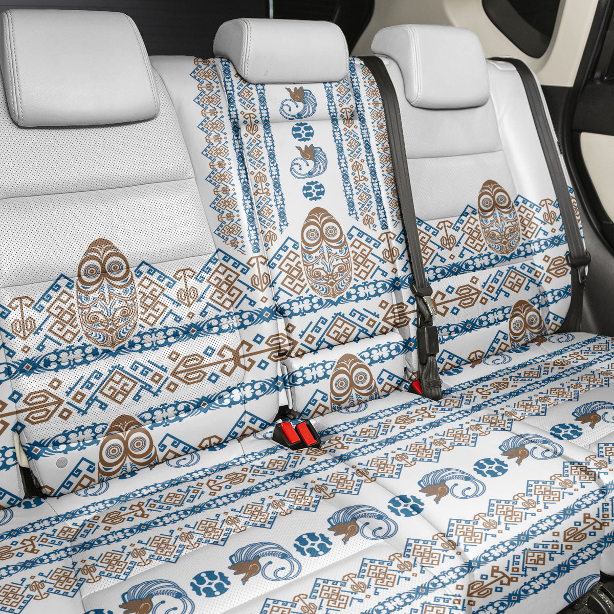 Papua New Guinea Bird Ethnic Back Car Seat Cover Papuan Batik Inspired Pattern