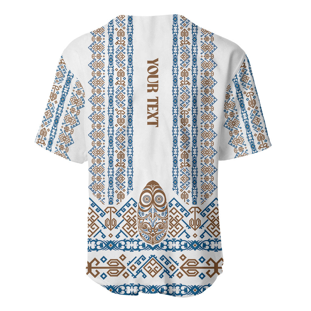 Personalised Papua New Guinea Bird Ethnic Baseball Jersey Papuan Batik Inspired Pattern