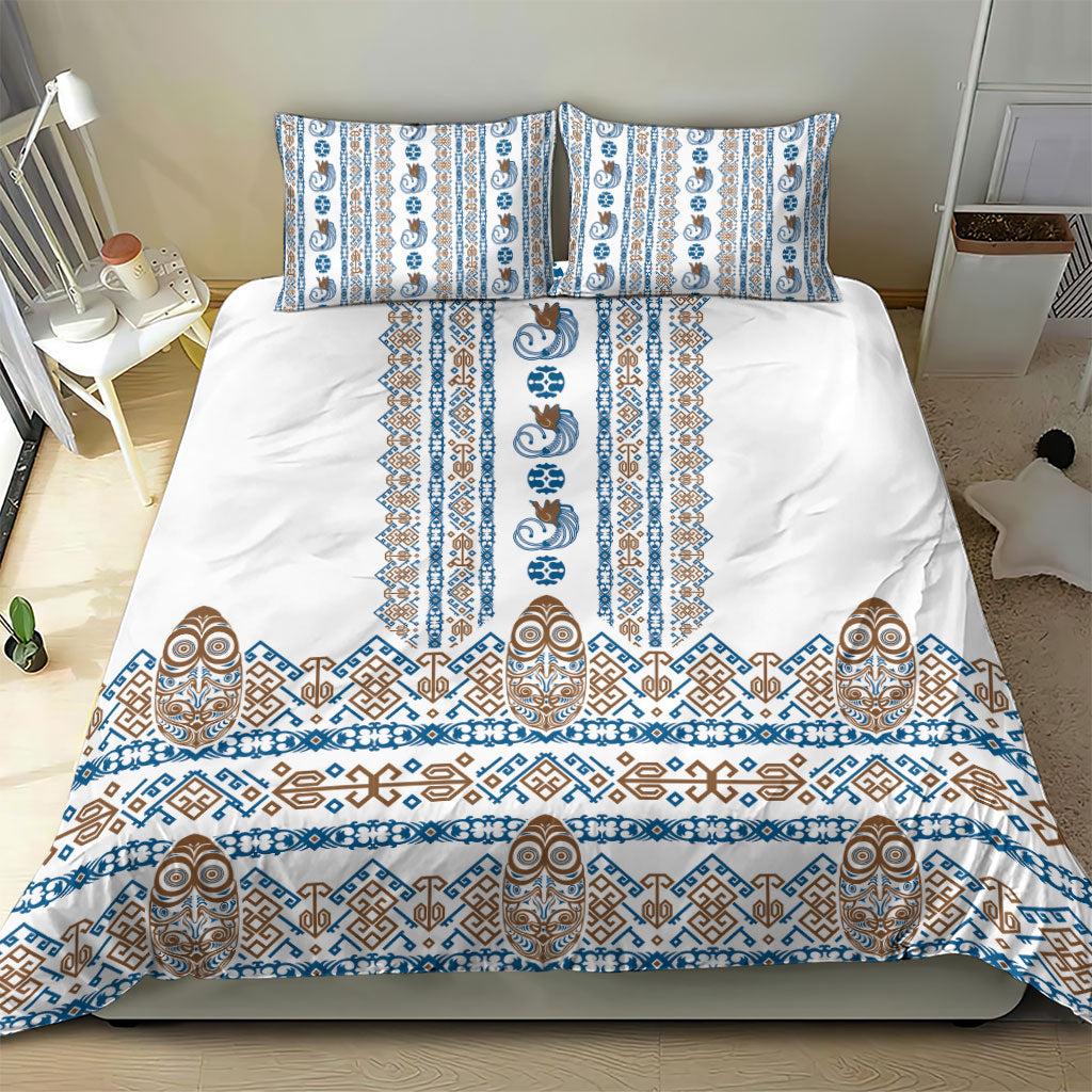 Papua New Guinea Bird Ethnic Bedding Set Papuan Batik Inspired Pattern