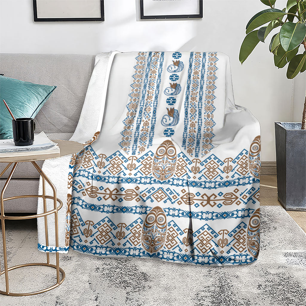 Papua New Guinea Bird Ethnic Blanket Papuan Batik Inspired Pattern